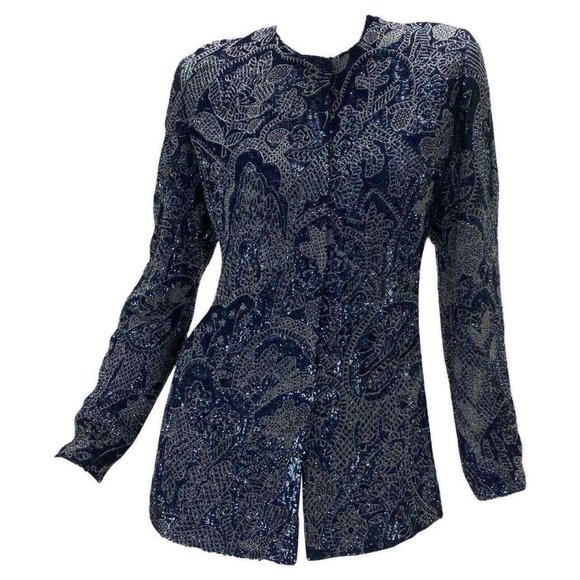 Vintage Giorgio Armani Embellished Blazer 44 - 8 - Picture 1 of 7